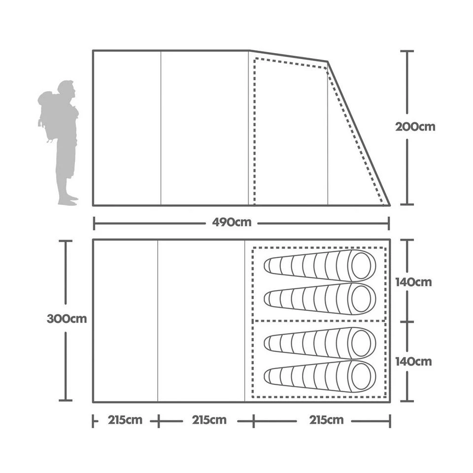 Hampton 4 Nightfall Family Tent - Image 2