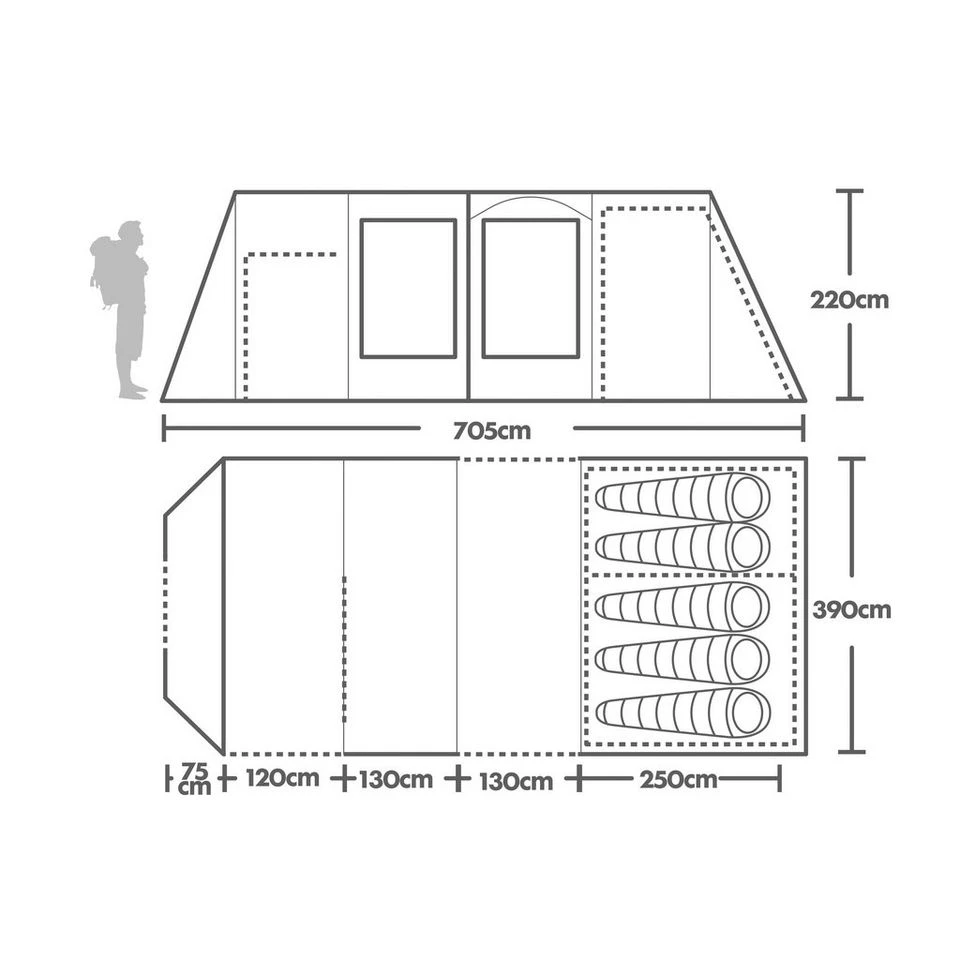 Berghaus Telstar 5 Nightfall Tent - Image 2